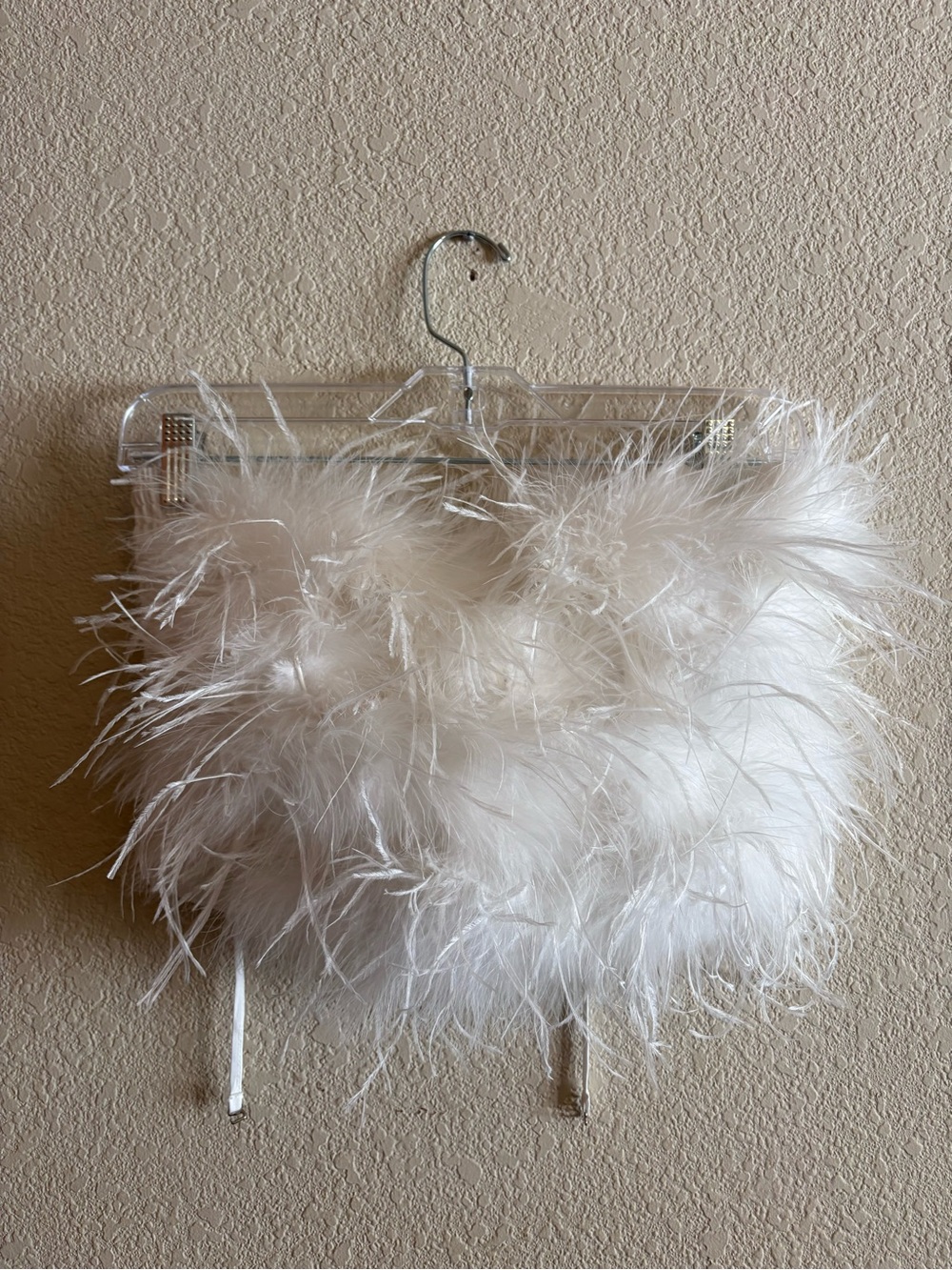 Lucy Paris White Milly Feather Top